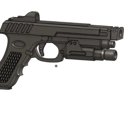 Mô hình in 3D súng Defense Force Pistol trong Kaiju No. 8