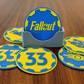 Bộ đế lót ly Fallout Vault 33 - Mô hình in 3D ấn tượng - Thumbnail 1