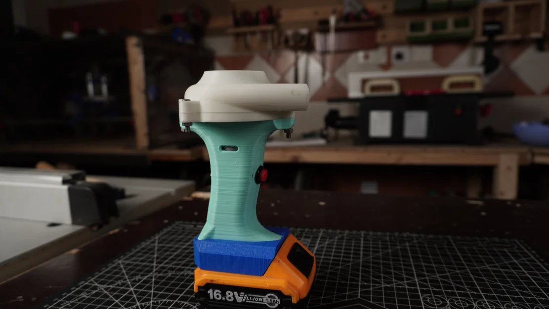 Tự làm máy thổi khí cầm tay chạy bằng pin (Turbo Blower DIY) - Image 3
