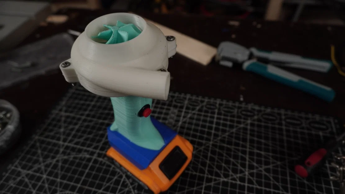 Tự làm máy thổi khí cầm tay chạy bằng pin (Turbo Blower DIY) - Image 4