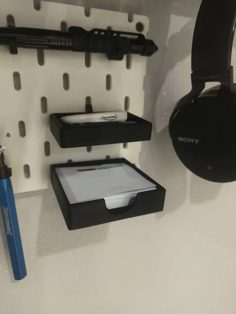 Khay đựng giấy ghi chú treo tường cho bảng Ikea Skadis gọn gàng - Image 1