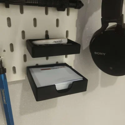 Khay đựng giấy ghi chú treo tường cho bảng Ikea Skadis gọn gàng