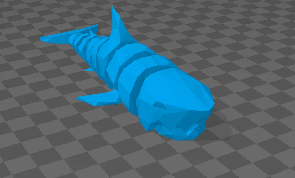 Mô hình cá mập khớp nối (Articulated Shark) phong cách Lowpoly - Image 2