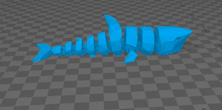 Mô hình cá mập khớp nối (Articulated Shark) phong cách Lowpoly - Image 3