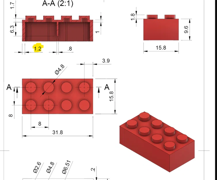 Mô hình gạch LEGO 2x4 chuẩn 3D - Tương thích hoàn hảo với hàng gốc - Image 3