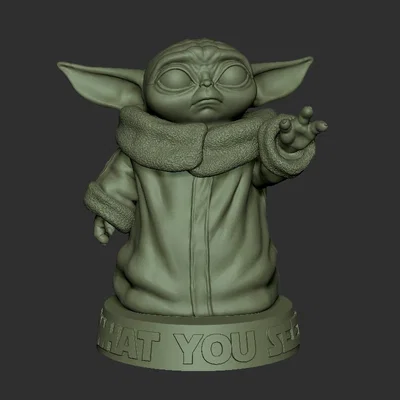Mô hình Baby Yoda in 3D cực đáng yêu cho fan Star Wars