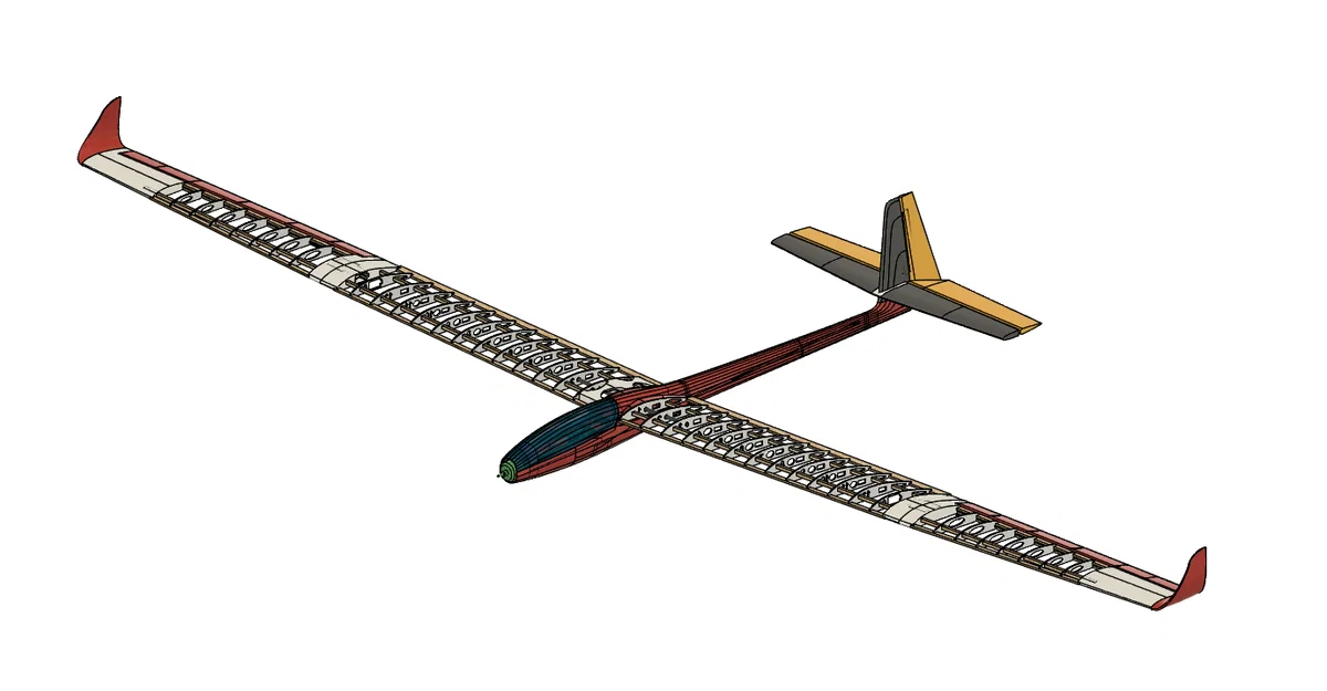 Tàu lượn RC Cirrus chạy động cơ (Cirrus RC powered glider) - Image 3