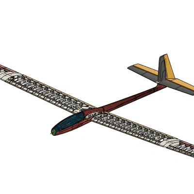Tàu lượn RC Cirrus chạy động cơ (Cirrus RC powered glider)