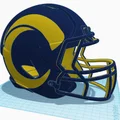 Mô hình nón bảo hiểm bóng bầu dục Rams Football Helmet in 3D - Thumbnail 1
