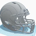 Mô hình nón bảo hiểm bóng bầu dục Rams Football Helmet in 3D - Thumbnail 2