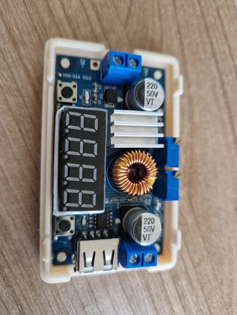 Vỏ cho Step-Down Converter XL4015 hiển thị 4 số (FreeCAD) - Image 3
