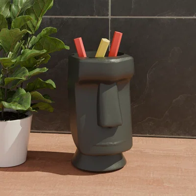 Ống cắm bút tượng Moai 3D - Phụ kiện trang trí bàn làm việc độc lạ