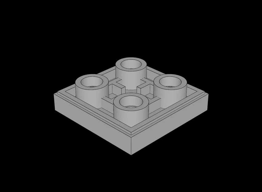 Mảnh ghép 3D Tile 2x2 ngược tương thích với hệ thống Lego - Image 1