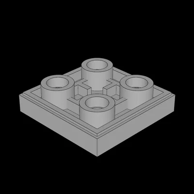 Mảnh ghép 3D Tile 2x2 ngược tương thích với hệ thống Lego