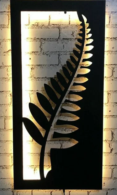 Tranh treo tường nghệ thuật lá dương xỉ (Silver Fern) in 3D - Image 1