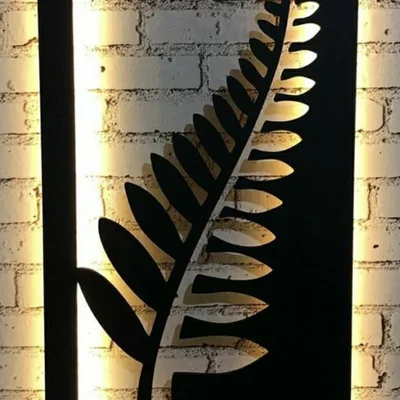 Tranh treo tường nghệ thuật lá dương xỉ (Silver Fern) in 3D