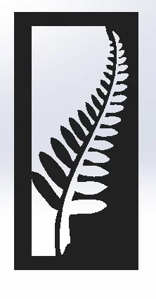 Tranh treo tường nghệ thuật lá dương xỉ (Silver Fern) in 3D - Image 2