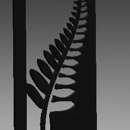 Tranh treo tường nghệ thuật lá dương xỉ (Silver Fern) in 3D