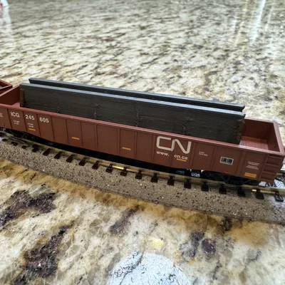 Hàng dầm cầu cho toa gondola N-scale (N-scale Gondola Girder Load)