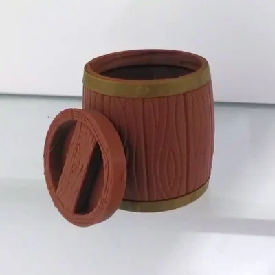 Thùng (barrel) ø50x50mm có nắp khóa, xếp chồng