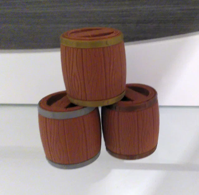 Thùng (barrel) ø50x50mm có nắp khóa, xếp chồng - Image 2