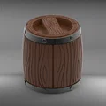 Thùng (barrel) ø50x50mm có nắp khóa, xếp chồng - Thumbnail 3