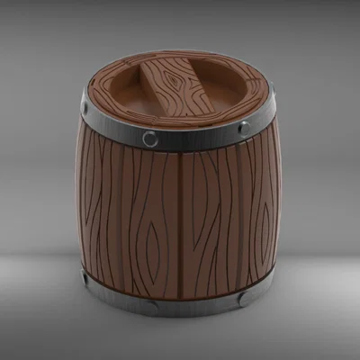 Thùng (barrel) ø50x50mm có nắp khóa, xếp chồng