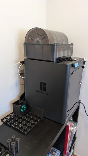 Máng xả poop Bambu P1S/X1C kèm đế Gridfinity và thùng “Loo” - Image 1