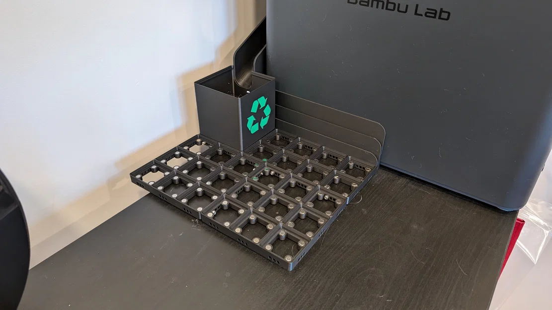 Máng xả poop Bambu P1S/X1C kèm đế Gridfinity và thùng “Loo” - Image 9