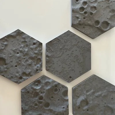 Tranh treo tường Mặt Trăng lục giác (Hexagon Moon Wall Art)