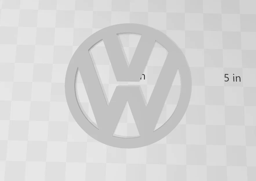 Mô hình bảng hiệu logo Volkswagen (VW) trang trí tường đẹp mắt - Image 1