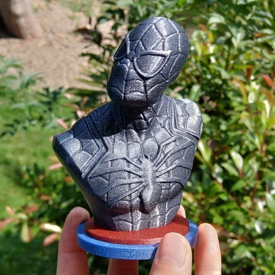 Mô hình tượng bán thân Spider-Man in 3D không cần support