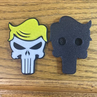 Nam châm trang trí đầu lâu Trump Punisher (in 3D file)
