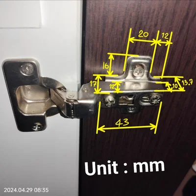 Miếng đệm 3D gia cố bản lề cửa tủ gỗ (Furniture Hinge Repair Part)