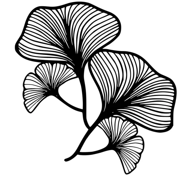 Mô hình trang trí lá rẻ quạt Ginkgo Leaf Flower cho không gian sống - Image 1