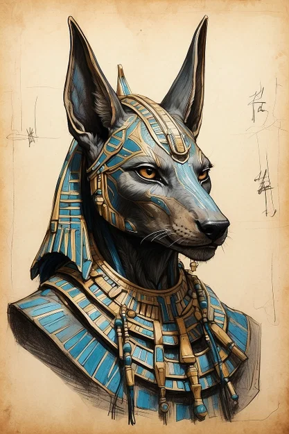 Mô hình 3D vị thần Anubis phong cách HueForge độc đáo - Image 1