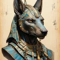 Mô hình 3D vị thần Anubis phong cách HueForge độc đáo - Thumbnail 1
