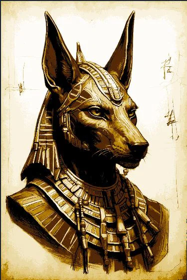 Mô hình 3D vị thần Anubis phong cách HueForge độc đáo - Image 2