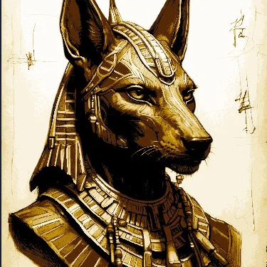 Mô hình 3D vị thần Anubis phong cách HueForge độc đáo