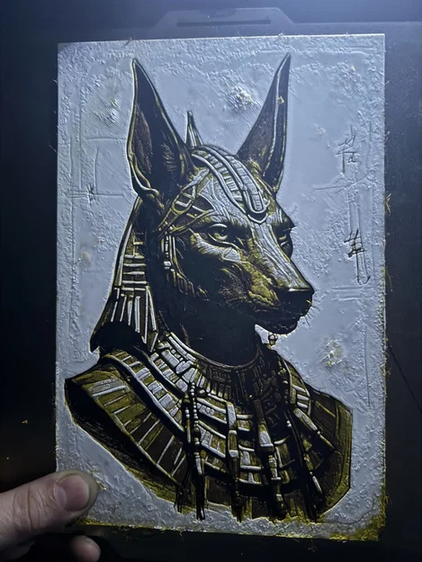 Mô hình 3D vị thần Anubis phong cách HueForge độc đáo - Image 4