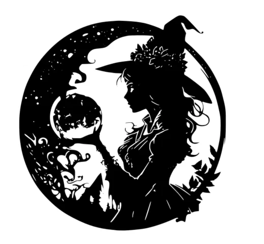 Tranh treo tường phù thủy Witch Wall Art độc đáo - Image 1