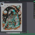 Astronaut Art - Tranh nghệ thuật 3D HueForge chủ đề vũ trụ - Thumbnail 3