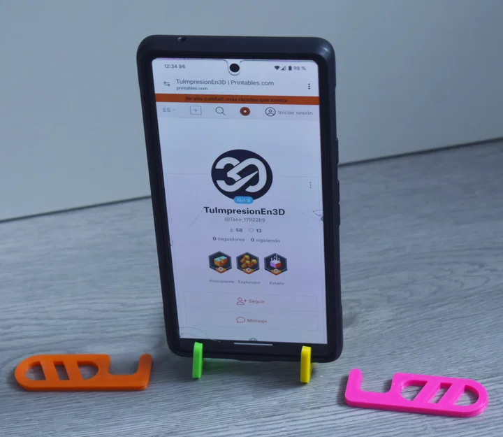 Giá đỡ điện thoại móc khóa đơn giản | Soporte de mobil simple - Image 3