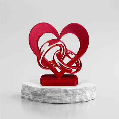 Mô hình trang trí New Heart Love – Biểu tượng tình yêu 3D tinh tế