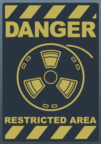 Biển cảnh báo khu vực in 3D (Printing Area Danger Sign) siêu độc lạ - Image 1