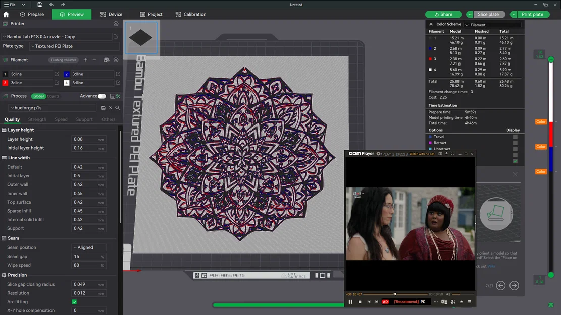 Tranh treo tường Mandala Black Dalia phong cách Hueforge độc đáo - Image 3