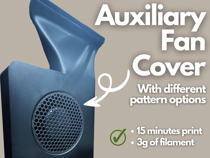 Ốp che quạt phụ (Auxiliary Fan Cover) - Bambu Lab - Image 1