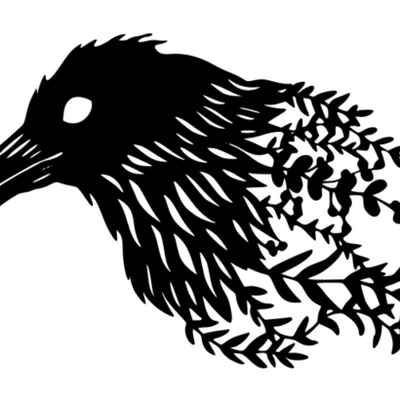 Tranh treo tường Gothic Crow nghệ thuật độc đáo cho không gian sống