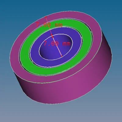 Vòng bi ma sát 608 tham số 8×22×7mm (print-in-place)