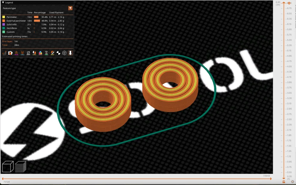 Vòng bi ma sát 608 tham số 8×22×7mm (print-in-place) - Image 6